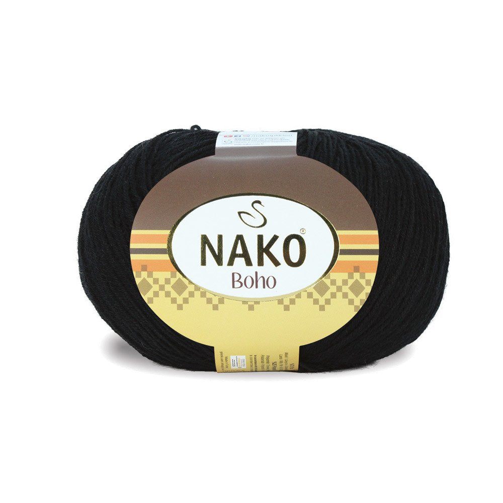בוהו חוטי צמר דק וחם לסריגת גרביים BOHO NAKO