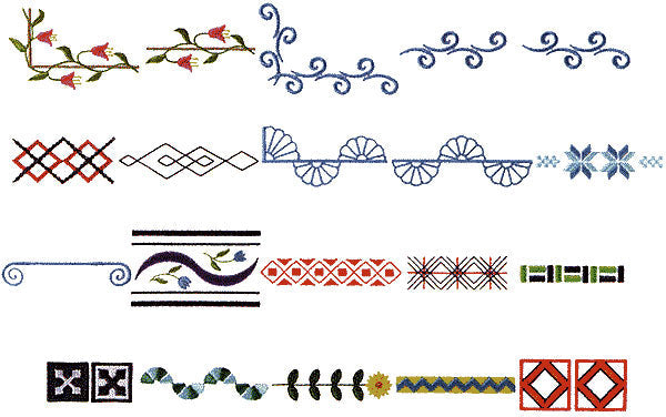 דוגמאות רקמה למכונת רקמה קובץ  עיטורים לקישוט