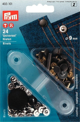 ניטים לגנס  ממ שני צבעים כסף ופלדה נחושת ושחור