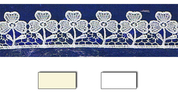 תחרת גיפור צבע לבן/קרם