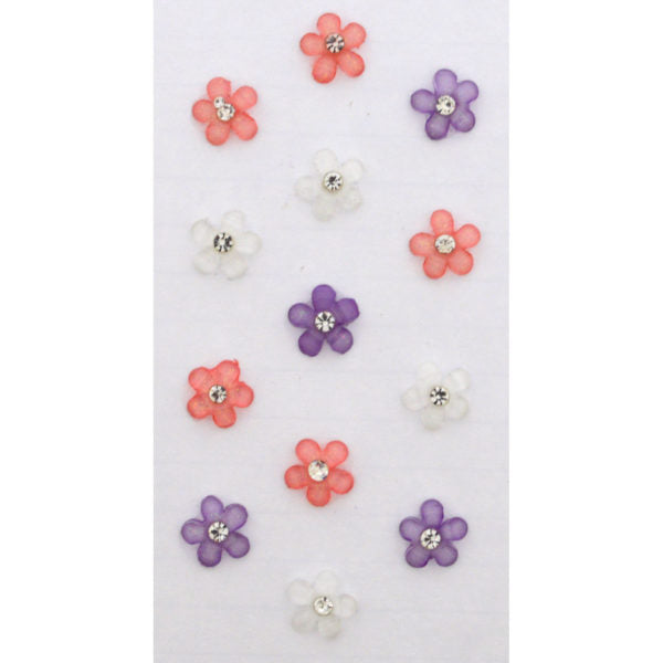 סט  פרחים עם אבנים להדבקה