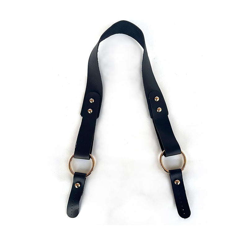 רצועה דמוי עור עם טבעות לתיק