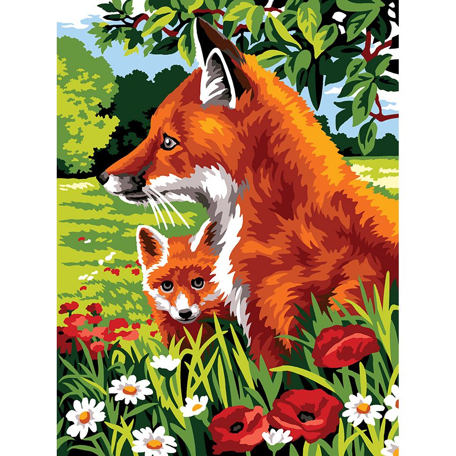 בד קנבס לרקמה עם ציור מודפס גודל 40X50 ס״מ 926.361