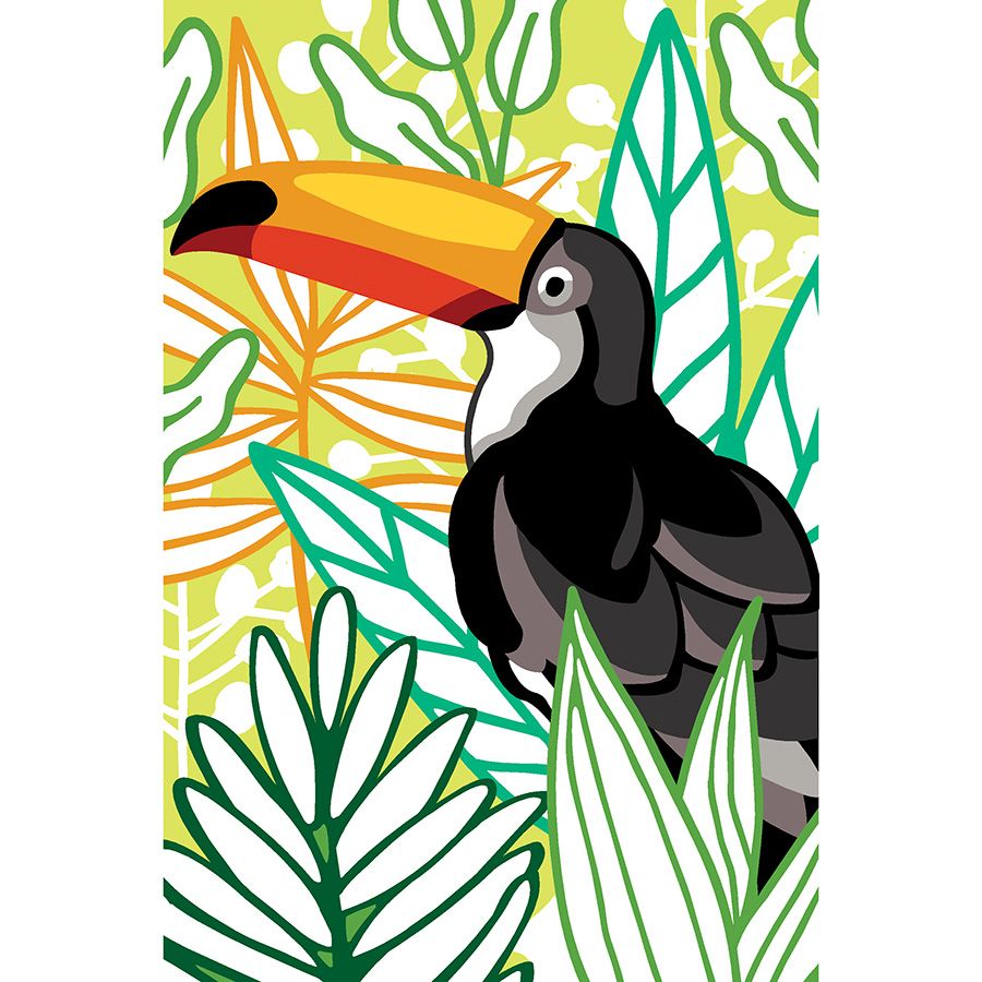 בד קנבס לרקמה עם ציור מודפס גודל 30X40 ס״מ 928.390