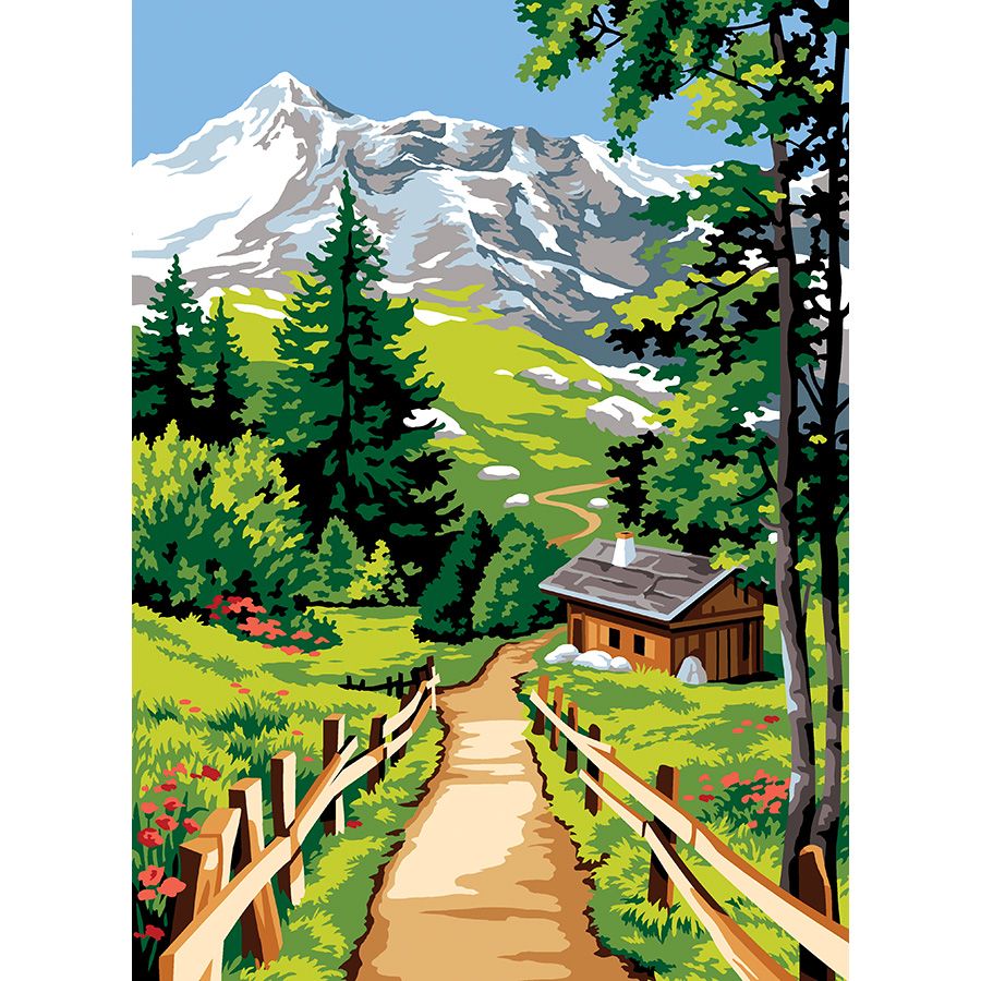 בד קנבס לרקמה עם ציור מודפס בגודל 45X60 ס״מ 929.707