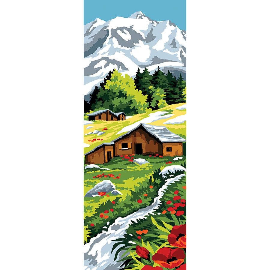 בד קנבס לרקמה עם ציור מודפס בגודל 25X60 ס״מ 950.195