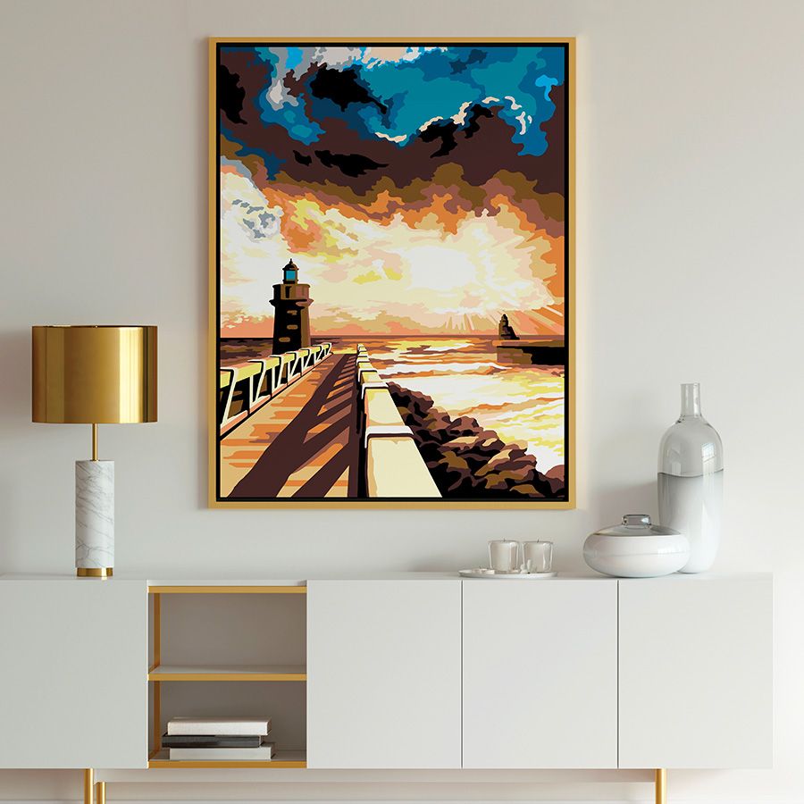 בד קנבס לרקמה עם ציור מודפס בגודל 60X80 ס״מ 981.186