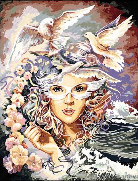 גובלן לרקמה עם ציור מודפס 981.121