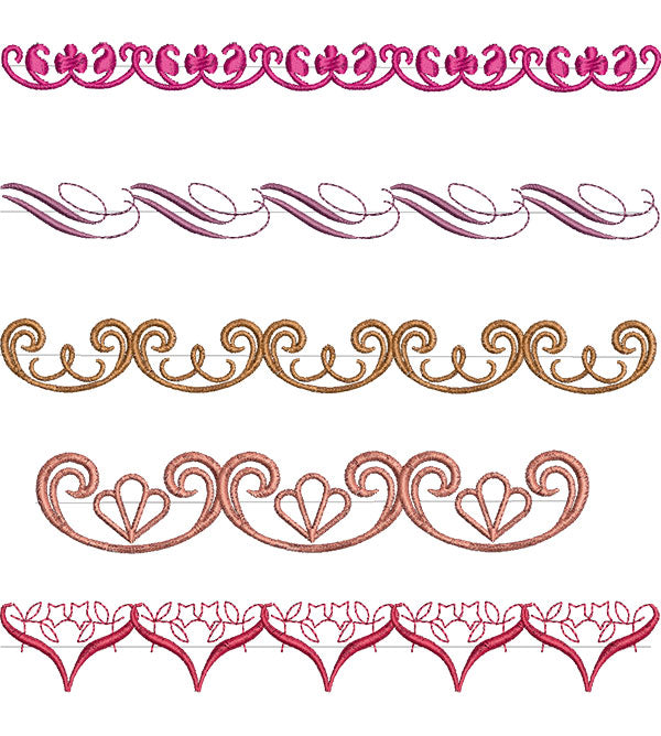 דוגמאות רקמה למכונת רקמה קובץ שוליים