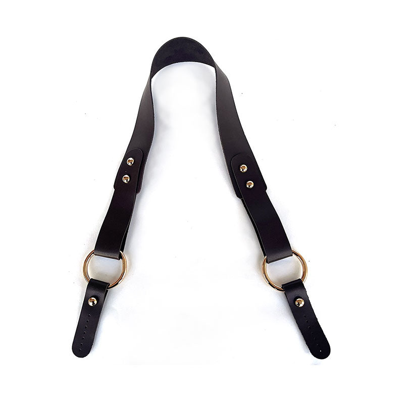 רצועה דמוי עור עם טבעות לתיק