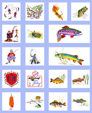 דוגמאות רקמה למכונת רקמה קובץ  דייגים