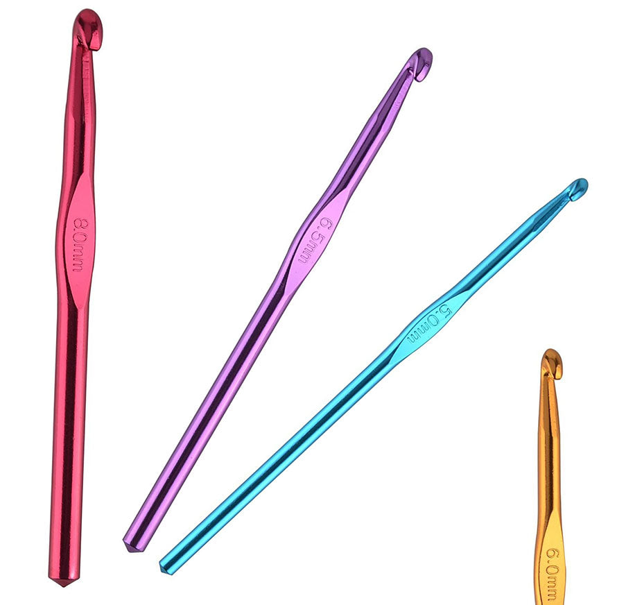 מסרגת קרושה מאלומיניום קל 2-10 מ"מ