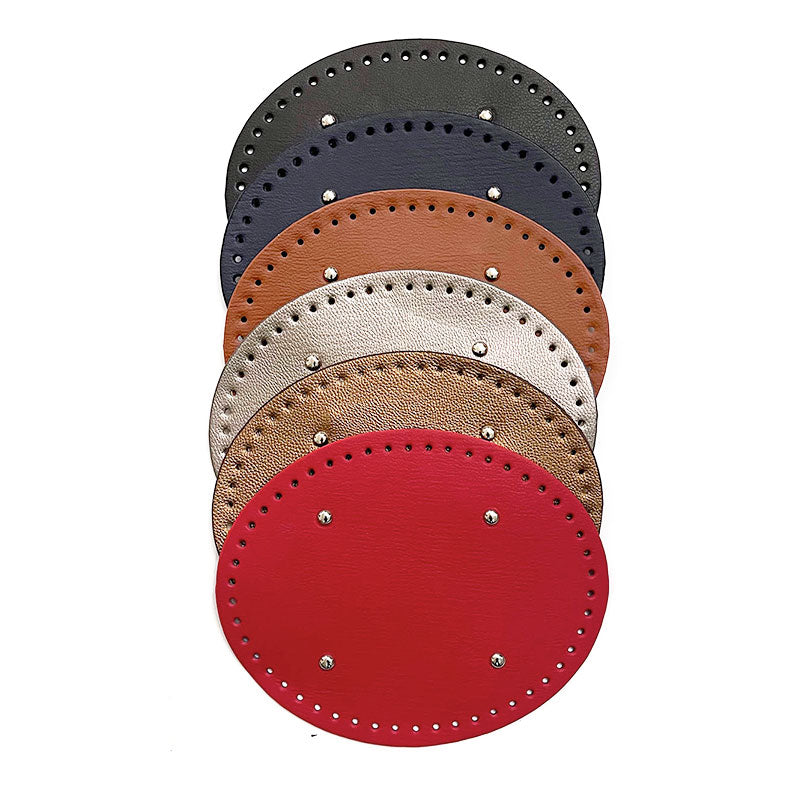 תחתית אובלית לתיק סרוג