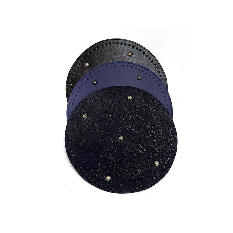 תחתית עגולה לתיק סרוג