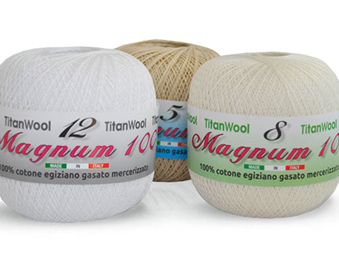מגנום 5/8/12 חוטי כותנה לסריגת קרושה