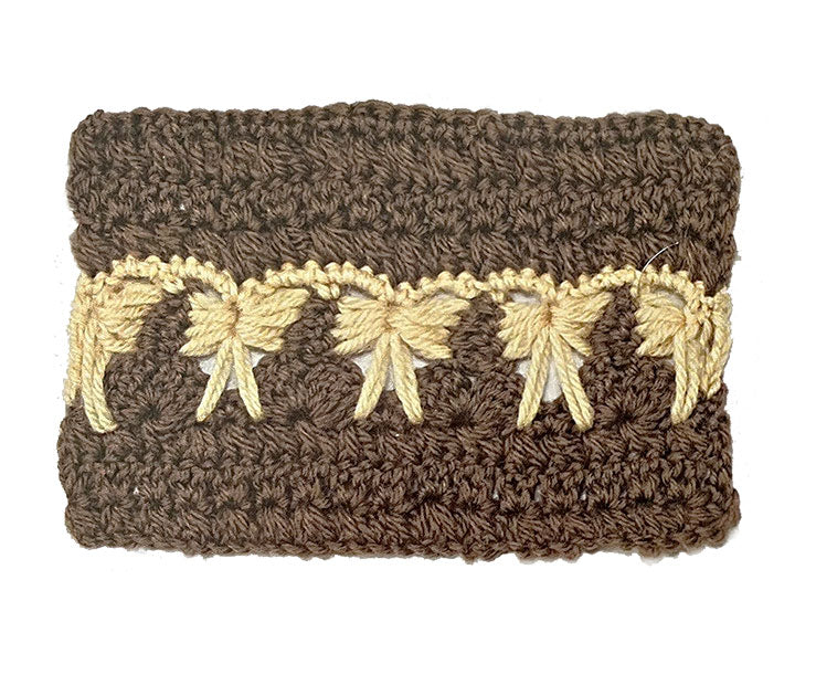 תרשים סריגה במסרגה אחת פפיונים