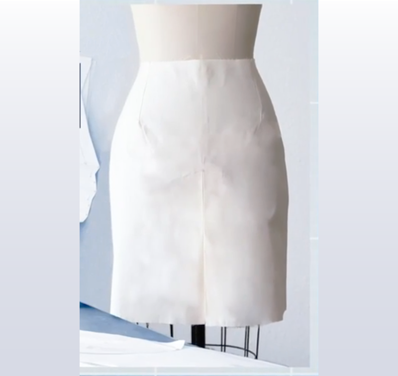 בניית גזרה לחצאית בסיסית ישרה