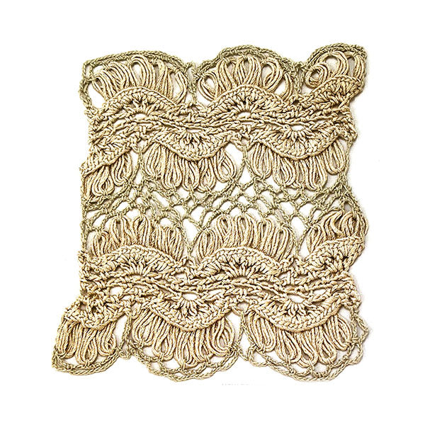 תרשים סריגה במסרגה אחת מוטיב BROOM STICK