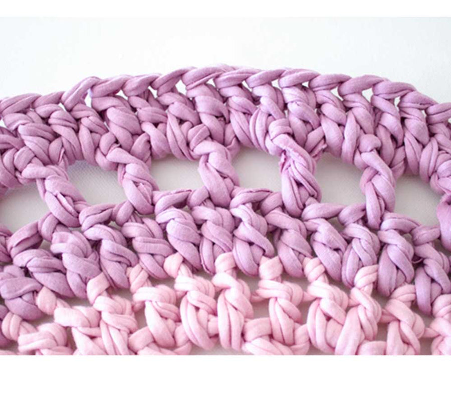 שטיח עגול מחוטי טריקו