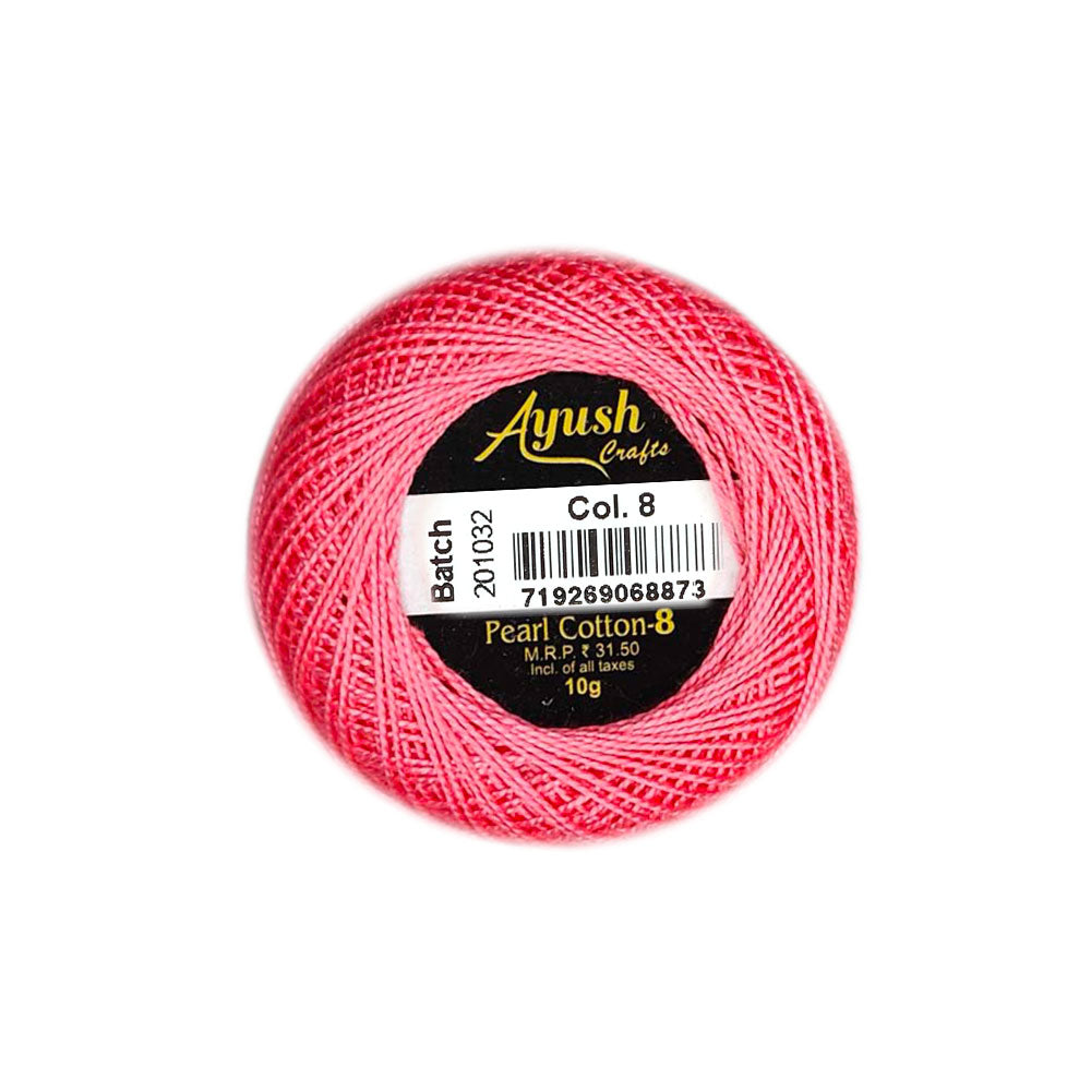 חוט 8 לרקמה וסריגת כיפות PEARL COTTON