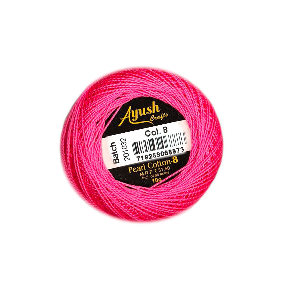 חוט 8 לרקמה וסריגת כיפות PEARL COTTON