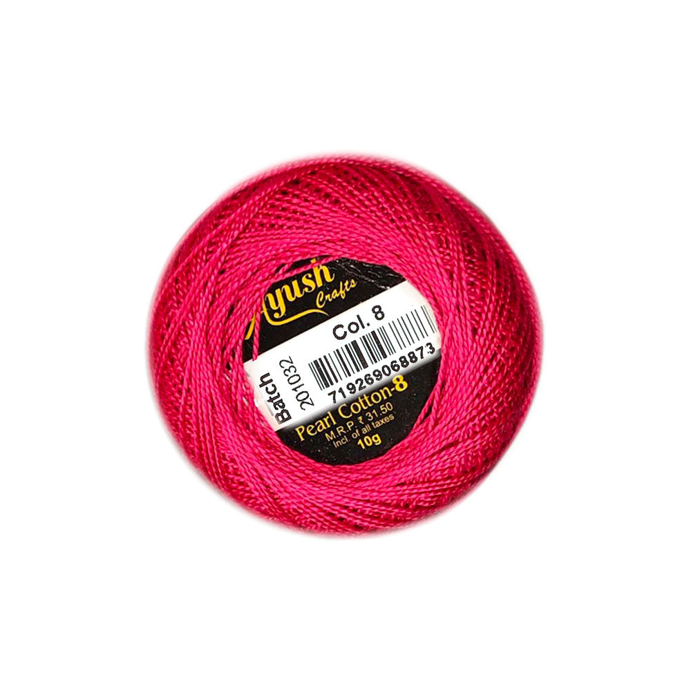 חוט 8 לרקמה וסריגת כיפות PEARL COTTON