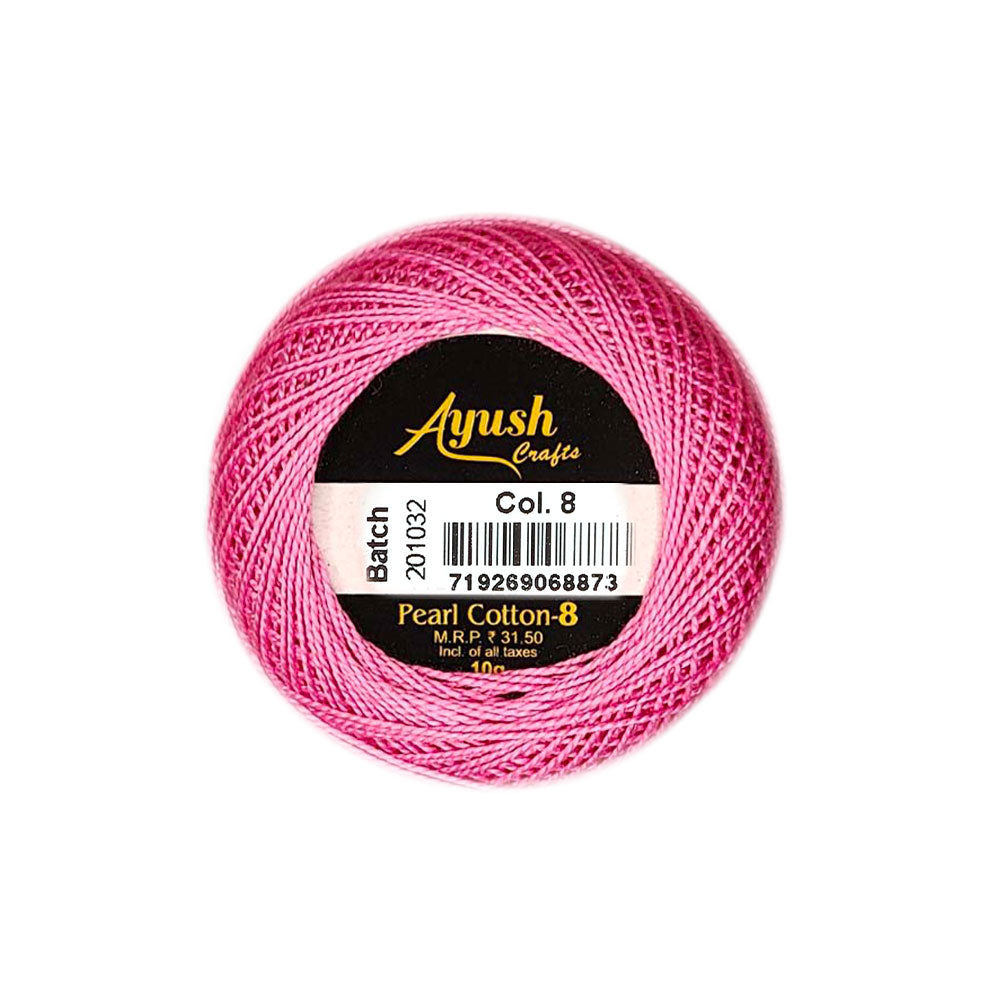 חוט 8 לרקמה וסריגת כיפות PEARL COTTON