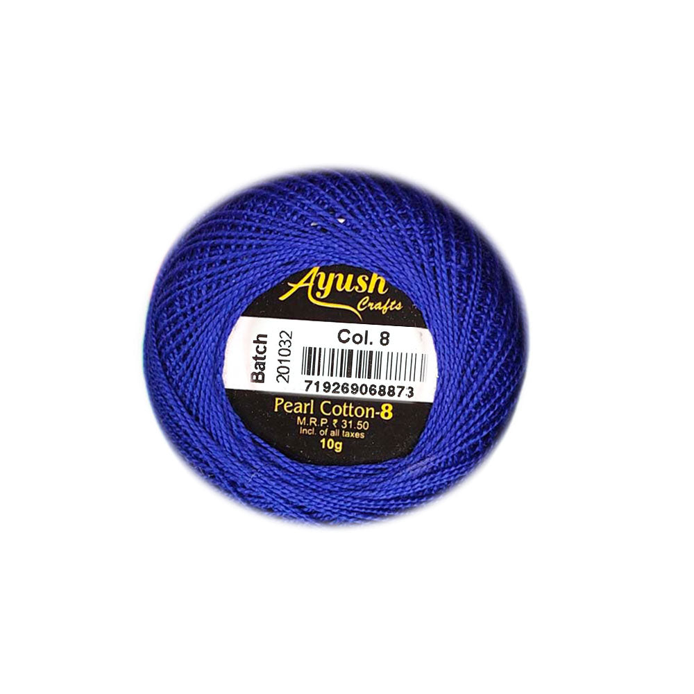 חוט 8 לרקמה וסריגת כיפות PEARL COTTON