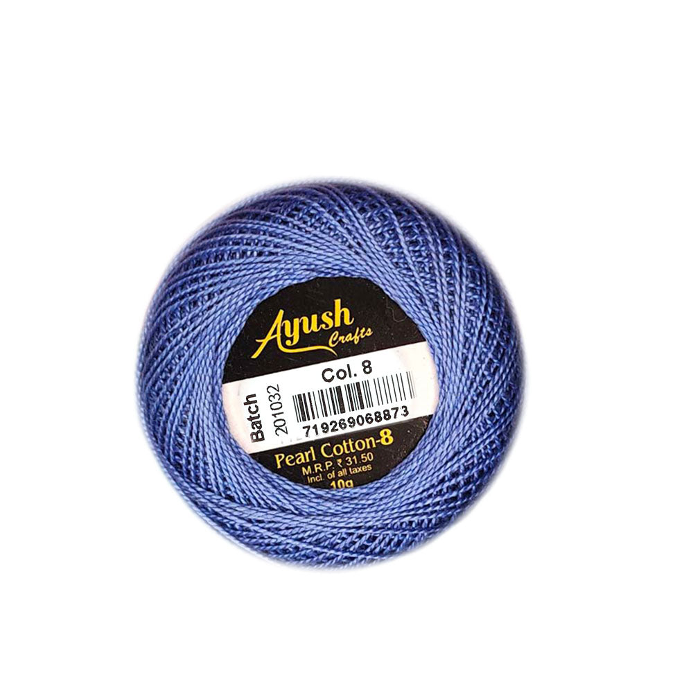 חוט 8 לרקמה וסריגת כיפות PEARL COTTON