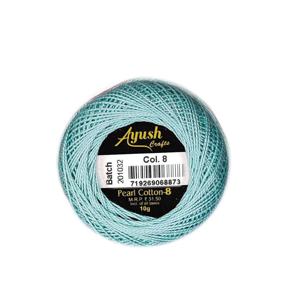 חוט 8 לרקמה וסריגת כיפות PEARL COTTON