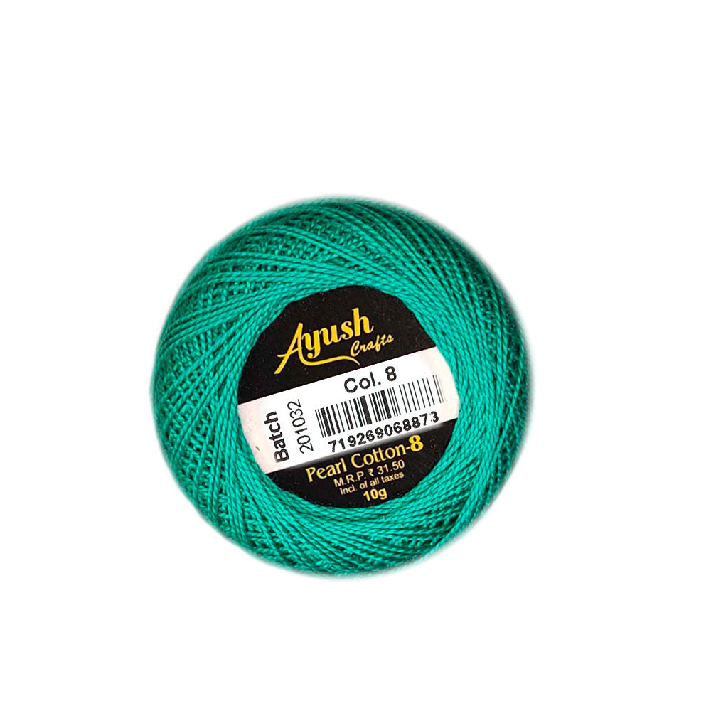 חוט 8 לרקמה וסריגת כיפות PEARL COTTON