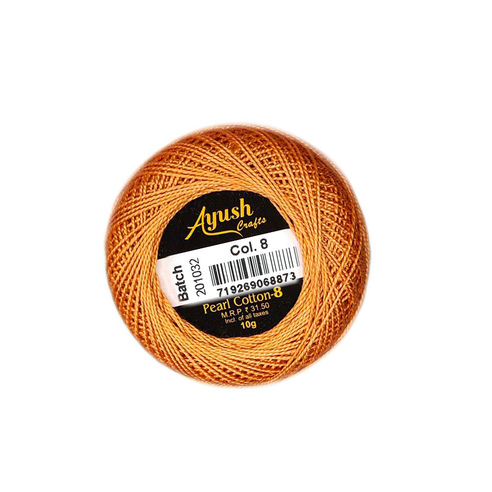 חוט 8 לרקמה וסריגת כיפות PEARL COTTON