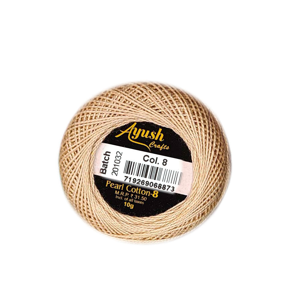 חוט 8 לרקמה וסריגת כיפות PEARL COTTON