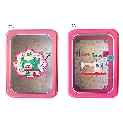 קופסת תפירה לאחסון כלי תפירה 18.5X13.5 ס״מ