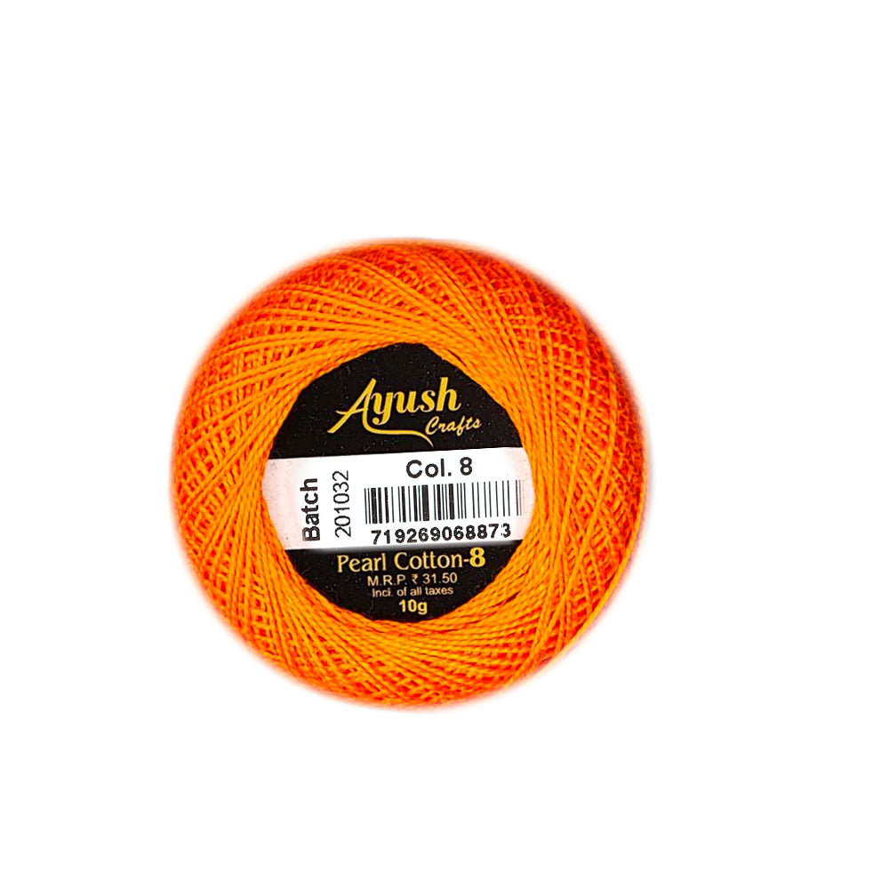 חוט 8 לרקמה וסריגת כיפות PEARL COTTON