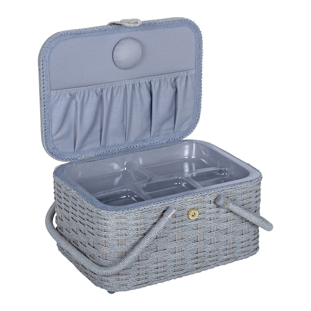 קופסת תפירה גדולה עם קישוט רקמה