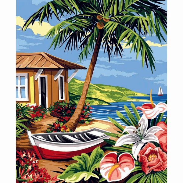 בד קנבס לרקמה עם ציור מודפס בגודל 60X70 ס״מ 134.5171