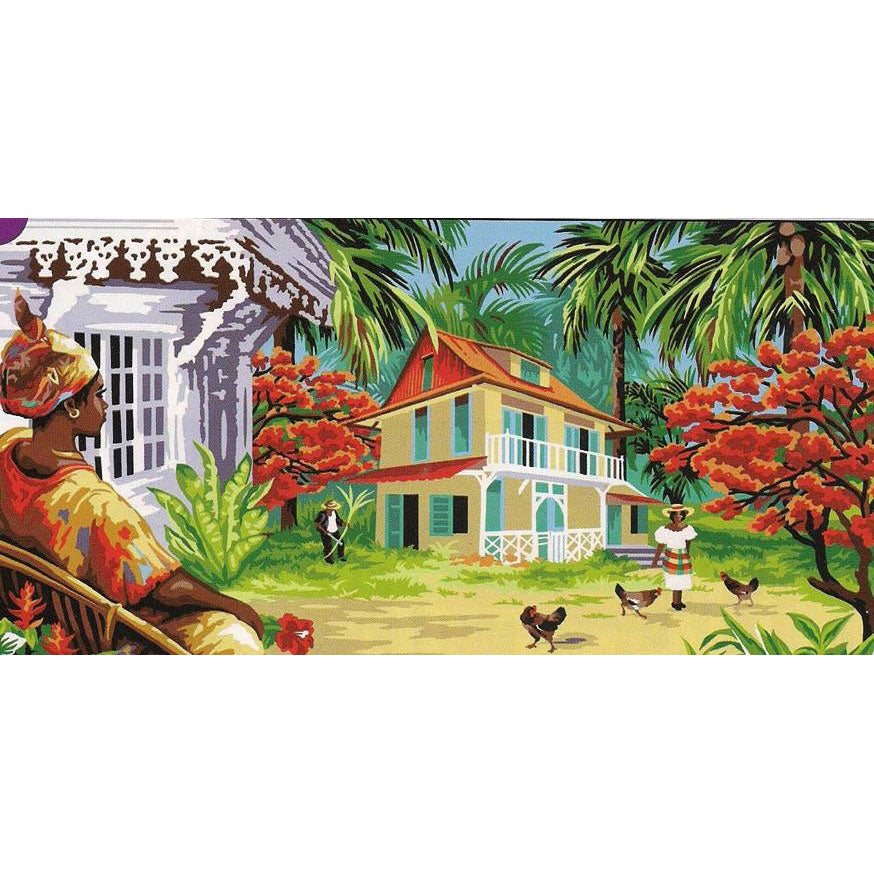 בד קנבס לרקמה עם ציור מודפס 65X120 ס״מ 170.12 170.12