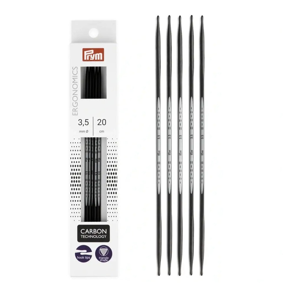 5 מסרגות גרביים קרבון פרים 2-4 מ"מ