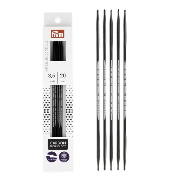 5 מסרגות גרביים קרבון פרים 2-4 מ"מ