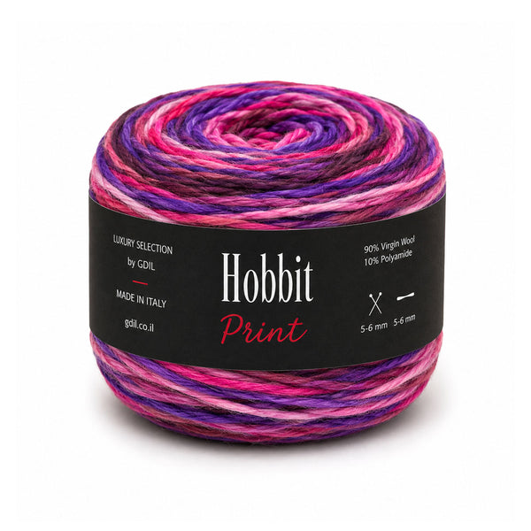צמר מודפס תוצרת איטליה - HOBBIT PRINT
