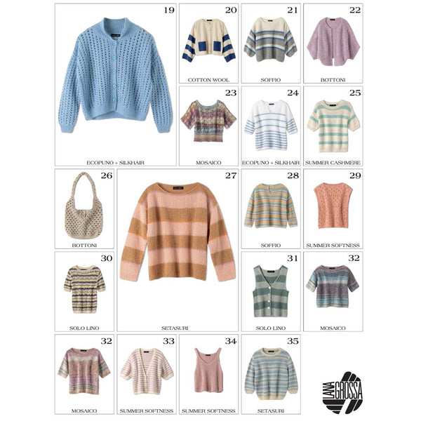 LANA GROSSA חוברת סריגה מס׳1 NATURAL KNITS - מהדורה גרמנית