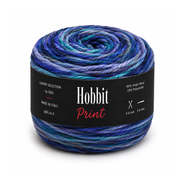 צמר מודפס תוצרת איטליה - HOBBIT PRINT
