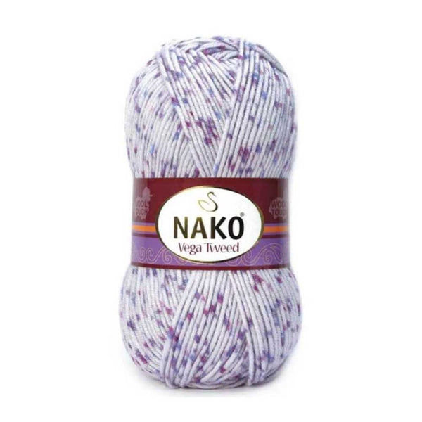 צמר טוויד עם נגיעות עדינות של צבע למסרגות 4-6 VEGA TWEED