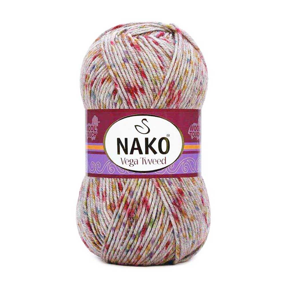 צמר טוויד עם נגיעות עדינות של צבע למסרגות 4-6 VEGA TWEED