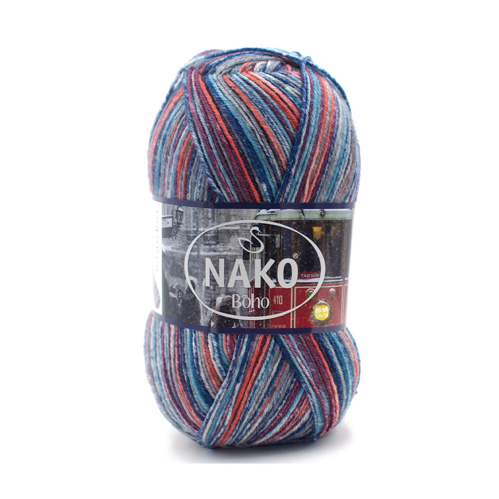 חוטי צמר צבעוני לסריגת גרביים BOHO DESEN