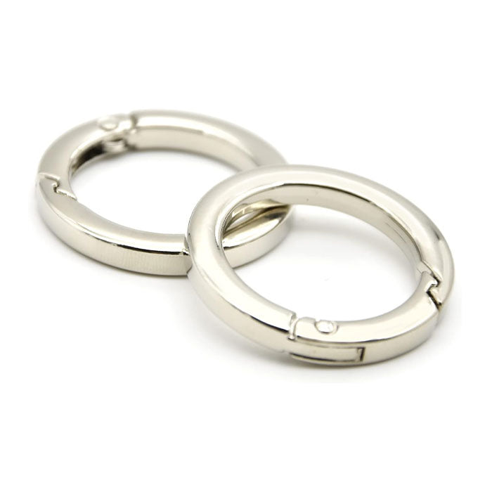 זוג טבעות קליפס כסף לתיק 