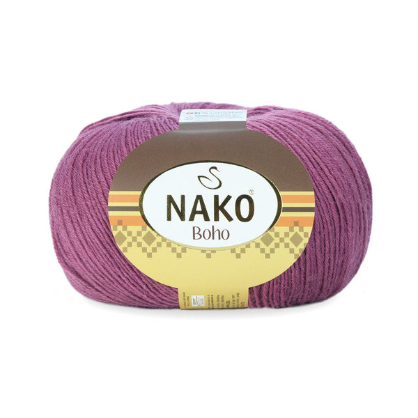 בוהו חוטי צמר דק וחם לסריגת גרביים BOHO NAKO