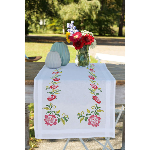 מפת ראנר ״ורדים״ ערכת רקמה עם חוטים  40X100 ס״מ 609.8774