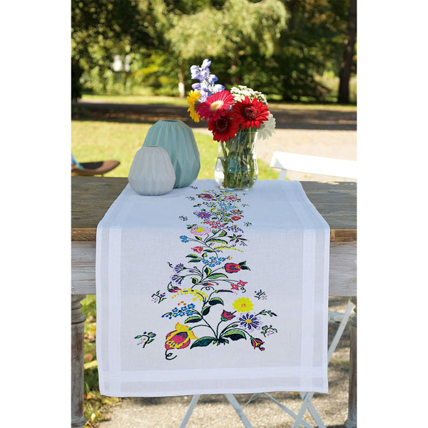 מפת ראנר ״שבת פרחוני״ לרקמה מסורתית 40X100 ס״מ 609.8819